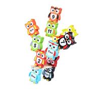 BESPORTBLE Wooden Owl Shaped Stackable Blocks for Colorful Number Puzzle Smooth Non Toxic Material Educational Stacking Game to Develop Patience Logic and Social Skills