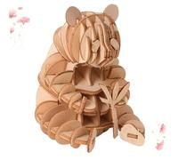 BESPORTBLE Wooden Panda Puzzle for Handmade Craft Jigsaw Model Educational Brain Teaser for Boys and Smooth Polished Wood Enhances Hand-eye Coordination and Creativity Birthday