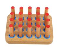 Besportble Wooden Pegboard Hand Therapy Board with 20 Pegs for Finger Dexterity and Hand Eye Coordination Rehabilitation Training for Stroke and Hemiplegia Patients