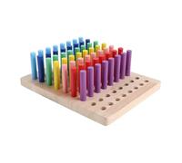 BESPORTBLE Wooden Pegboard Hand Therapy for Finger Rehabilitation and Cognitive Training, Finger Dexterity and Grip Strength Trainer for Stroke Patients in Rehabilitation Centers