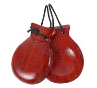 BESPORTBLE Wooden Percussion Instrument Castanet Small Finger Castanet for Music Education Enhances Coordination and Intelligence Development with Clear Sound and Smooth Surface