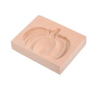 BESPORTBLE Wooden Pumpkin Cookie Embossing Baking Mold for Halloween Thanksgiving Christmas Nonstick Carved Biscuit Stamp for Festive Gingerbread Cookies Easy Press Kitchen Tool for Family