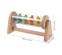 BESPORTBLE Wooden Rain Stick with Handle for Months Portable Lightweight Rainmaker Instrument Producing Soothing Realistic Rain Sounds Educational Music for Home Daycare and Travel