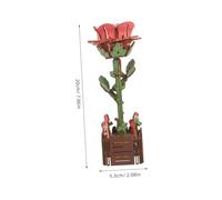 BESPORTBLE Wooden Rose Puzzle DIY Flower Bouquet Kit with Vase Educational Craft for Adults Stress-relief Relaxing Hobby Easy Assembly Decorative Model Unique Valentine's Day for Desk Decor
