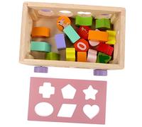 BESPORTBLE Wooden Shape Matching Animal Toy for Boy Girl Cognitive Learning Car Game Pink Enhances Shape Recognition and Color Understanding Early Development