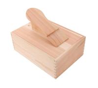 BESPORTBLE Wooden Shoe Shine Valet Box, Shoe Care Valet Box with Compartments and Wide Opening Design, Simple Sleek Storage Case for Shoe Care Tools in Office, Size 28.00X20.00X20.00cm