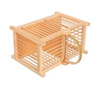 BESPORTBLE Wooden Small Animal Pet Cage Handle Vintage Decorative Hamster Pet Carrier for Cricket Insect Transport and Outdoor Use