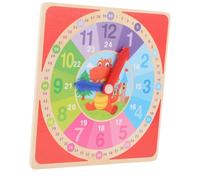 BESPORTBLE Wooden Teaching Clock and Number Learning Toy for Toddlers, Small Dinosaur Digital Clock Model for Children’s Time Education and Math Teaching in Kindergarten