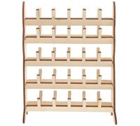 BESPORTBLE Wooden Thread Spool Holder Rack Compact Mini Detachable Design Practical DIY Yarn Storage Organizer Made of Sturdy Wood for Easy Thread Display for Sewing and Quilting Spools