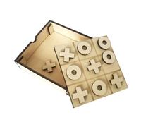 BESPORTBLE Wooden Toe Board Game for Adults Portable Intelligence Game with Slide-out Storage Educational Family Strategy for Developing Problem-solving Skills