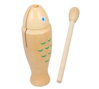 BESPORTBLE Woodfish Teaching Aid with Rhythm Stick 5.71In Compact Handheld Percussion Instrument Kids Music Toy for Early Learning and Brain Development