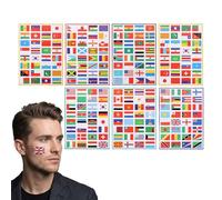 BESPORTBLE World Flag Stickers 7 Sheets: Mini Country Flags Scrapbooking Stickers Pack for 2026 Soccer Tournament - Waterproof PVC Football Party Decals for Luggage Travel