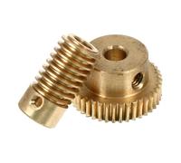 BESPORTBLE Worm Gear 40 Teeth Replacement Accessories 2 Pcs Copper with 5mm Hole Diameter, Small Volume and Simple Transmission Structure for Mechanical Worm Gears
