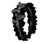 BESPORTBLE Wrinkle Bow Headband for Women Small Wide Hair Band Spa Face Washing Kawaii Hair Accessory Compact Height Boosting Stylish Decorative Hairband