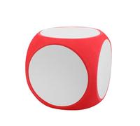 BESPORTBLE Writable and Erasable Red Sponge Dice Large Blank Dice for Party Games and Educational Activities