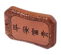 BESPORTBLE Year of Dragon Tai Sui Wood Keychain Religious Amulet Lightweight Feng Shui Luck Pendant Chinese Auspicious Hanging Charm for DIY Craft and Personal Protection