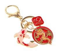 BESPORTBLE Year of The Dragon Keychain Retractable Year of The Dragon 2024 Keychains Key Hooks Zodiac Chains Cord Cat Keychain Key Chain Rings Badge Holder Ring Holder Metal Colorful