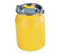 BESPORTBLE Yellow Stainless Steel Rice Bucket Kitchen Sealed Grain Storage Container with Airtight Design for Household Flour Rice Soybeans Multi Functional Lightweight Food Bin