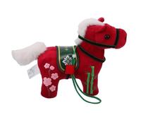 BESPORTBLE Zodiac Horse Plush Compact Lightweight Stuffed Animal Mascot for Chinese Year Decor Symbol of Courage and Prosperity Portable Ornament for Bag Purse Car Rear View Mirror