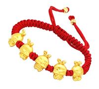 BESPORTBLE Zodiac Rabbit Red String Bracelet for Year Braided Rope Design for Couples Symbol of Wealth and Fortune the Year Rabbit