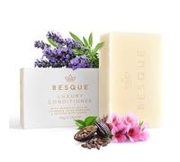 Besque Hair Conditioner Bar, Natural Lavender Bar Soap Conditioner with Cocoa Butter and Castor Oil, Sulfate-Free Vegan Formula, Cruelty-Free Made In UK