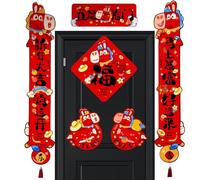 Besreey Chinese New Year Door Decorations 2026 - Magnetic Blessings for Spring Festival - Chinese New Year Magnetic Spring Festival Couple Set | For Indoor Bedroom