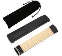 Besreey Chord Trainer, Pocket Guitar Practice Necks, Portable Guitar Chord Practice Device with 6 Frets, Guitar Practice Bag Guitar Practice Neck for Guitar Players Beginners