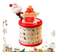 Besreey Christmas Pen Holder, Rotating Multifunctional Desk Calendar, Desk Pen , for Teachers, Students, Secretary, School, Home, Dorm, Hospital