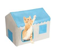 Besreey Cooling Cat House for Outdoor Use | Shelter for Stray Cats | Insulated Animal Cave for Indoor and Outdoor Use on Patio Balcony in the Garden on the Lawn and