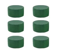 Besreey Floral Foam Blocks, 6pcs Round Green Foam Brick, 1.57x3.15inches Wet And Dry Green Flower Blocks Suitable For Home, And Wedding Flowers Decorations
