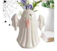 Besreey Ghost Decor - Ghost Vase Collectible Figurines Cute Decor - Table Centerpieces Floral Arrangements for Holiday Indoor Living Room Hotel Party Shelf Dorm Desktop