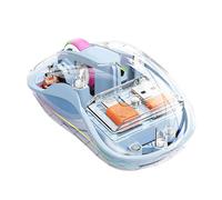 Besreey Laptop Computer Control Wireless - Transparent Tri-Mode Computer Control with RGB Light,Living Room Classrooms Study Silent Click Computer Control for Working, Learning, Game Playing