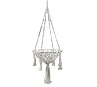 Besreey Macrame Cat Hammock - Macrame Hanging Chair in Boho Style | Cotton Mesh Basket as a Climbing Place for Pets at the Desk or Outdoor