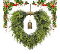 Besreey Outdoor Christmas Wreath | Realistic Artificial Foliage Wreath for Party Decoration - Seasonal Festive Decoration for Table Wall Fireplace Window Outdoor and Indoor