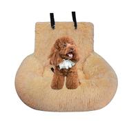 Besreey Portable Pet Car Seat, Large Console Dog Car Seat, Removable Car Bed for Dogs, Plush Dog Car Seat, Washable, with Leash and Strap, Suitable for/Trucks/SUVs/Pickup