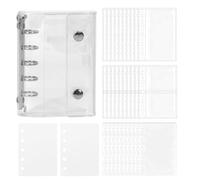 Besreey Sticker Folder - Transparent Sleeves Pocket Folder, Double Closure Sticker Book - For Use with Planner Journal for Presenting Cards Files and