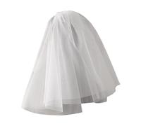 Besreey Wedding Veil Short | White Short Wedding Veils,Wedding Bride Double Layered Veil, Women's Short Vails, Lightweight Wedding Accessories for Wedding, Bachelorette Parties