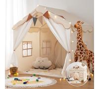 besrey 2-in-1 Kids Tent Indoor, Kids Play Tent, Tent for Kids-Beige