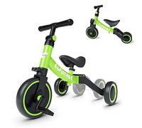 besrey 5 in 1 Toddler Bike for 10 Month to 4 Years Old Kids, Toddler Tricycle Kids Trikes Tricycle, Gift & Toys for Boy & Girl, Balance Training, Removable Pedals - Green