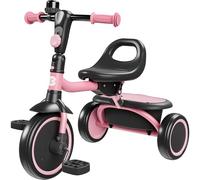 besrey Kids Tricycles Age 18 Month to 5 Years, Toddler Tricycle Kids Trikes Tricycle, Gift Toddler Tricycles for 2-5 Year Olds, Gift & Toys for Boy & Girl, Trikes for Toddlers, Pink