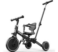 besrey Toddler Bike with Parent-Controlled Push Handle for 1-3 Years Old Girls and Boys, Foldable Kids Push Tricycle, Toddler Tricycle with Removable Pedals, Height Adjustable Seat