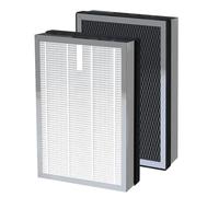 BesReyDa 2 Pack 25 Replacement Filters Compatible with 25 B1/S1/W1 Air Purifier, 3-in-1 True Hepa and Activated Carbon Filter