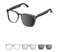 Besseling AI Smart Glasses - Open-Ear Bluetooth Audio & 145-Language Translation, Photochromic Lens Smart Glasses for Men & Women Music Playback, Hands-Free Calls (blackframe Photochromic Lens)