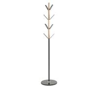 bessemer metal coat stand with marble base in anthracite natural