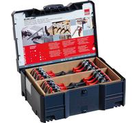 Bessey KLI-S Kliklamp Systainer Set with 16 Clamps, Silver | Extensive lever clamp set in the Systainer for efficient work with light weight and high flexibility in use