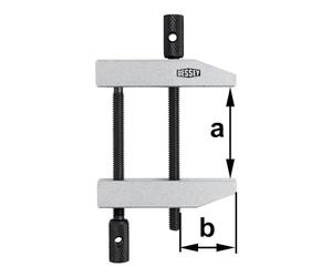 Bessey PA55 "PA" Parallel-Clamp, Black/Grey, Size 3/60/35 mm