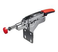 BESSEY STC-IHA15 Horizontal in-Line Face Mount Nickel Plated Auto-Adjust Toggle Clamp Vertical Flange, Silver