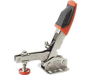 BESSEY STC-VH50 Vertical Auto-Adjust Toggle Face Mount Nickel Plated Clamp Vertical Flange, Silver