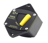 Besshepplo 100A Manual Reset Circuit Breaker Switch for Low-Voltage Electrical Protection 12V to 48V Bakelite Housing Automotive Marine Applications