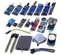 Besshepplo 16 Piece Sensor Module Kit for Arduino R3 and Pi with Temperature Humidity Infrared Sound Flame Gas Moisture Obstacle Avoidance Vibration